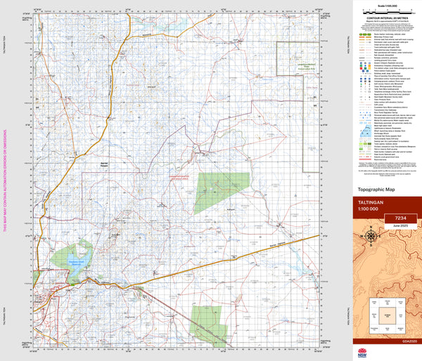 Taltingan 7234 Topographic Map 1:100k | Mapworld