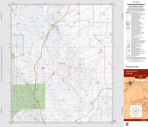Fowlers Gap 7235 Topographic Map 1:100k