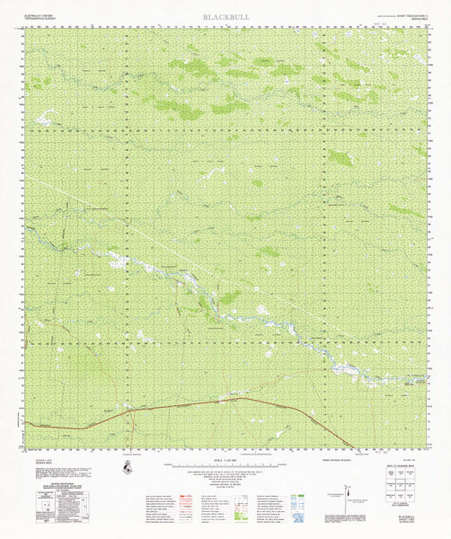 7262 Blackbull 1:100k Topographic Map