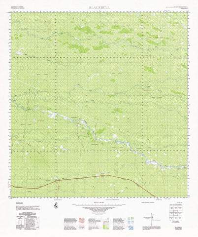 7262 Blackbull 1:100k Topographic Map