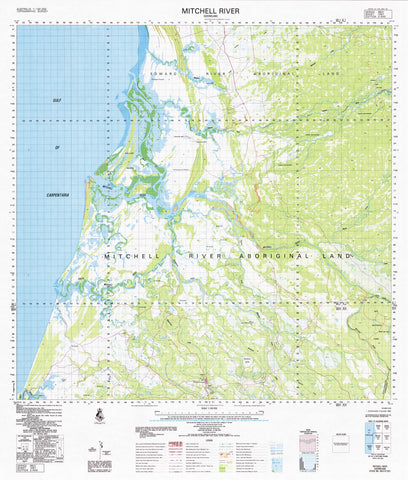 7267 Mitchell River 1:100k Topographic Map