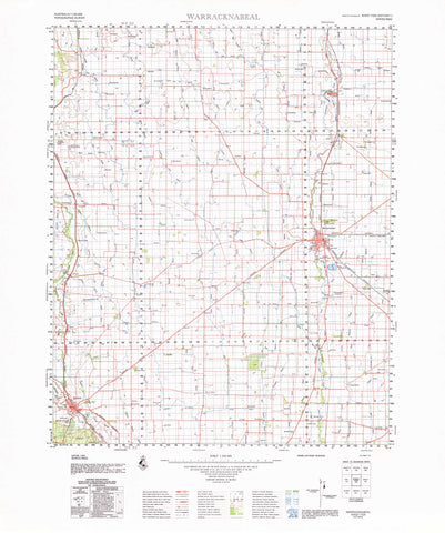 7325 Warracknabeal 1:100k Topographic Map