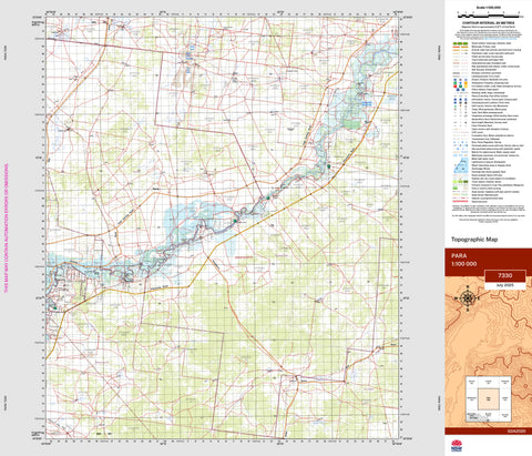 Para 7330 Topographic Map 1:100k | Mapworld