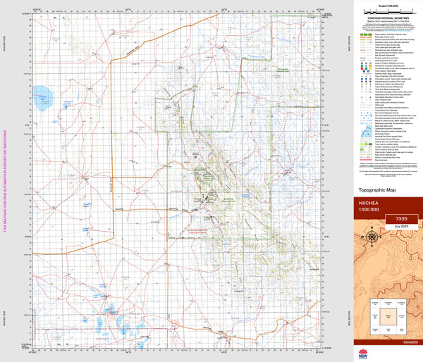 Nuchea 7335 Topographic Map 1:100k | Mapworld