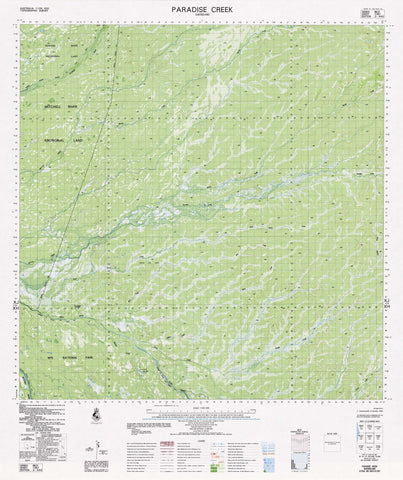 7367 Paradise Creek 1:100k Topographic Map