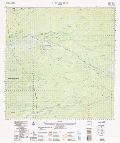 7368 Strathgordon 1:100k Topographic Map