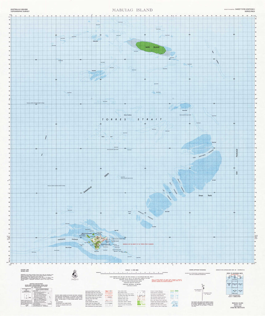 Buy 7378 Mabuiag Island 1:100k Topographic Map