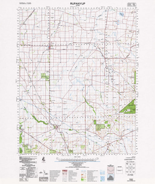 7424 Rupanyup 1:100k Topographic Map