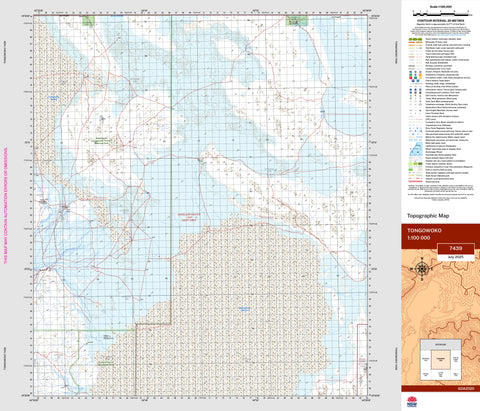 Tongowoko 7439 Topographic Map 1:100k | Mapworld