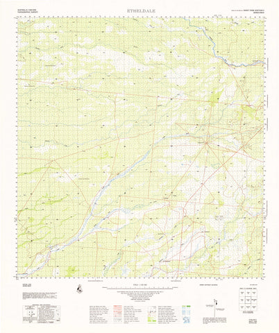 7458 Etheldale 1:100k Topographic Map