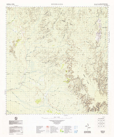 7460 Esmeralda 1:100k Topographic Map