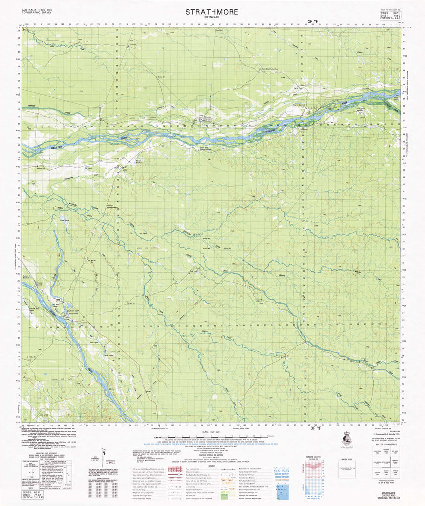 Buy 7462 Strathmore 1:100k Topographic Map