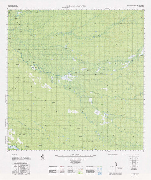 7466 Peters Lagoon 1:100k Topographic Map