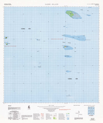 7477 Sassie Island1:100k Topographic Map