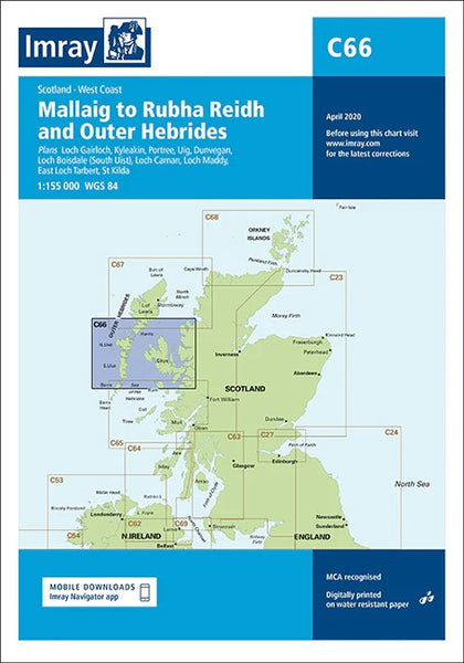 Mallaig to Rudha Reidh and Outer Hebrides Imray Chart