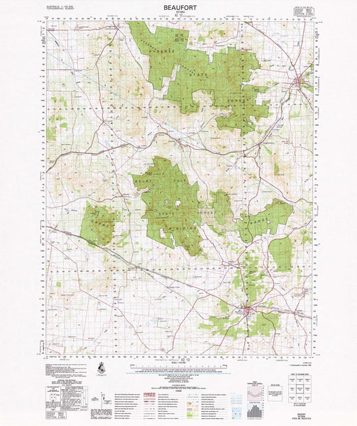 7523 Beaufort 1:100k Topographic Map
