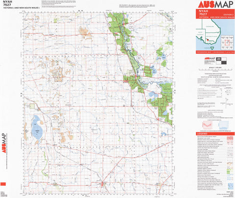 7527 Nyah 1:100k Topographic Map