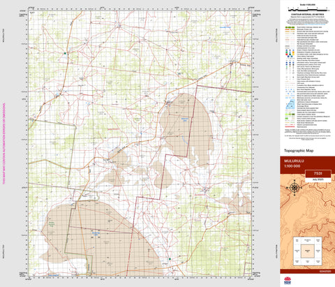 Mulurulu 7531 Topographic Map 1:100k | Mapworld