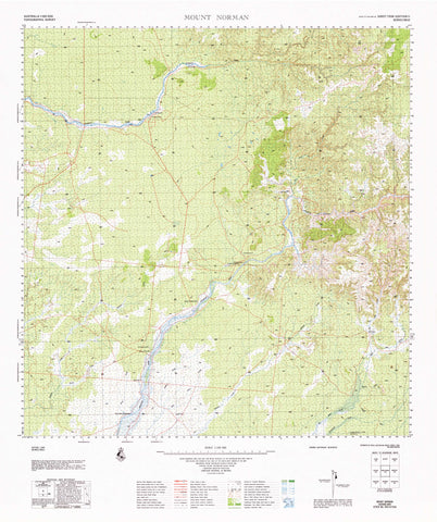 7558 Mount Norman 1:100k Topographic Map