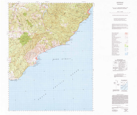 7620 Otway 1:100k Topographic Map