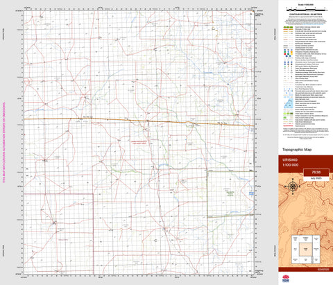 Urisino 7638 Topographic Map 1:100k | Mapworld
