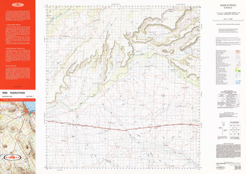 7656 Marathon 1:100k Topographic Map