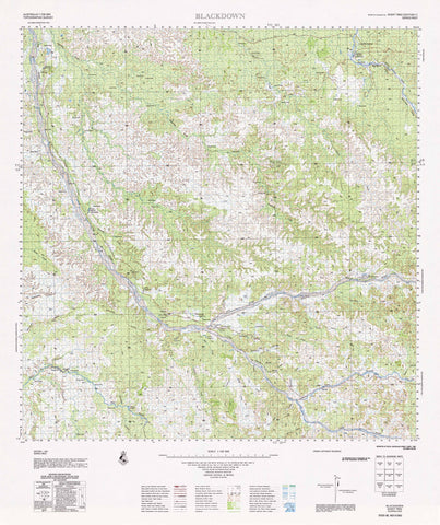 7663 Blackdown 1:100k Topographic Map
