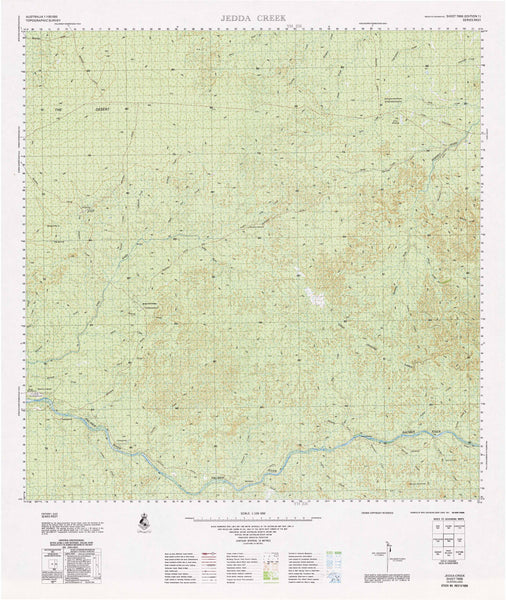 7666 Jedda Creek 1:100k Topographic Map