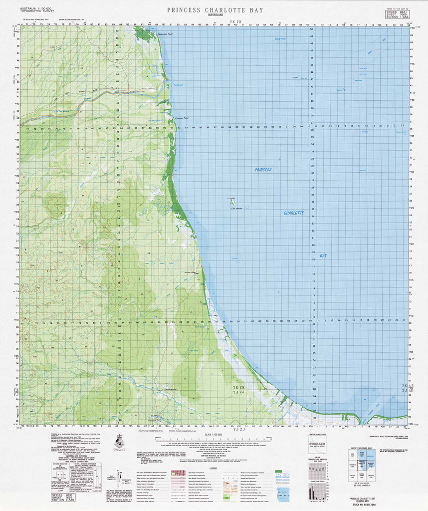 Buy 7669 Princess Charlotte Bay 1:100k Topographic Map