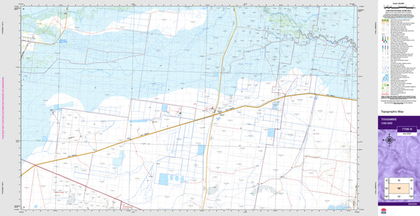 Toogimbie 7728-N Topographic Map 1:50k