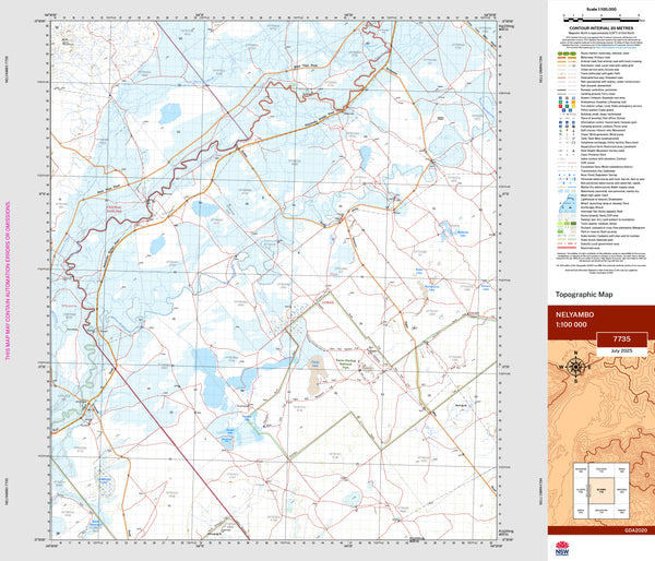 Nelyambo 7735 Topographic Map 1:100k | Mapworld