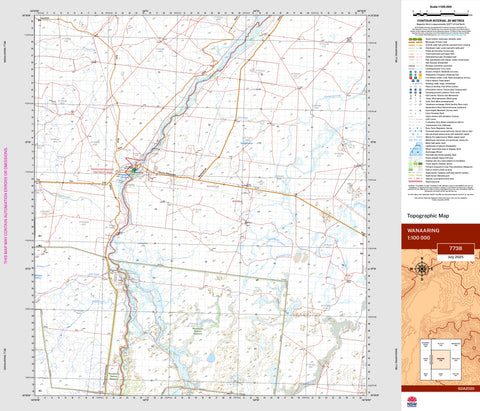 Wanaaring 7738 Topographic Map 1:100k | Mapworld