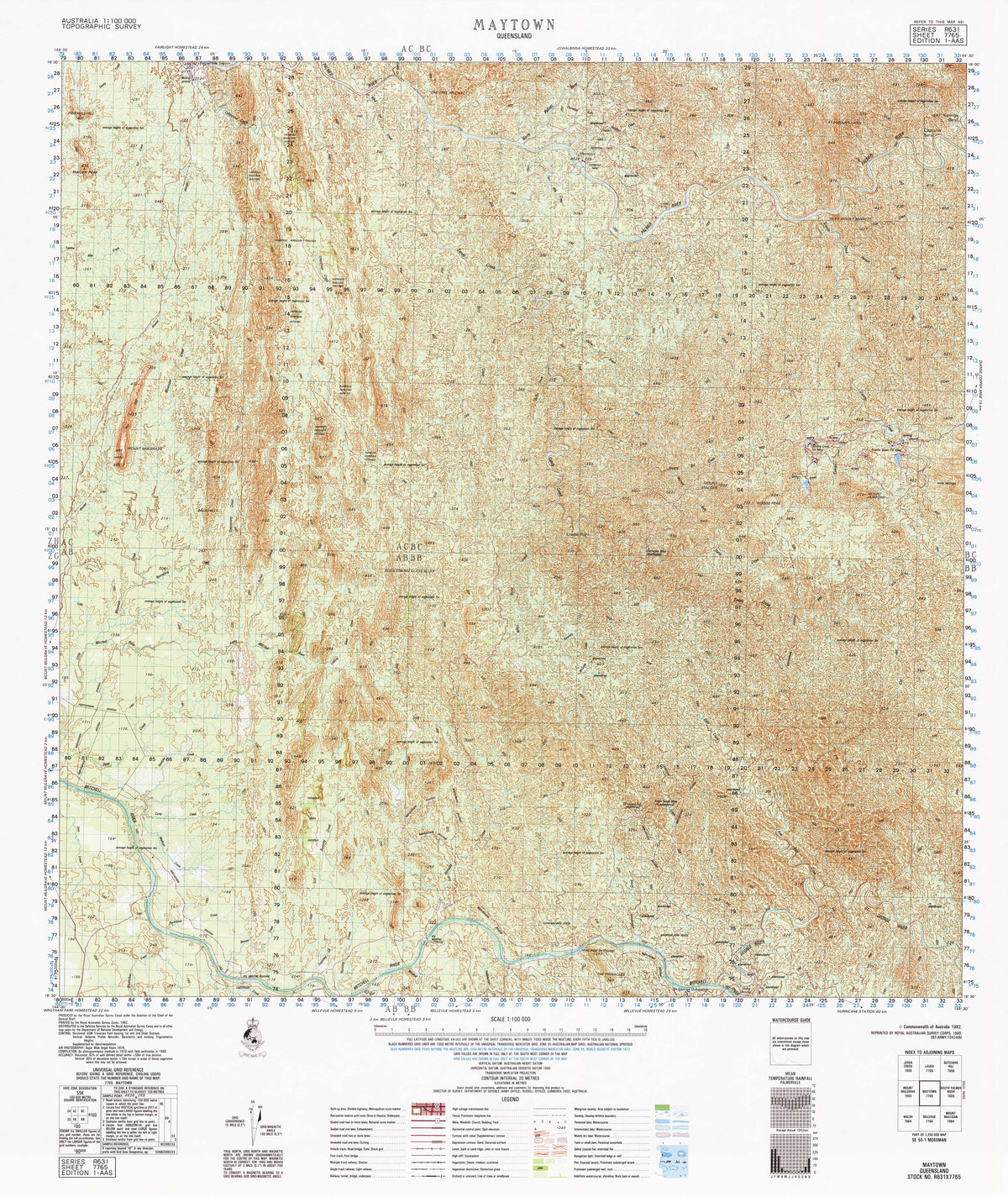 7765 Maytown 1:100k Topographic Map | Mapworld