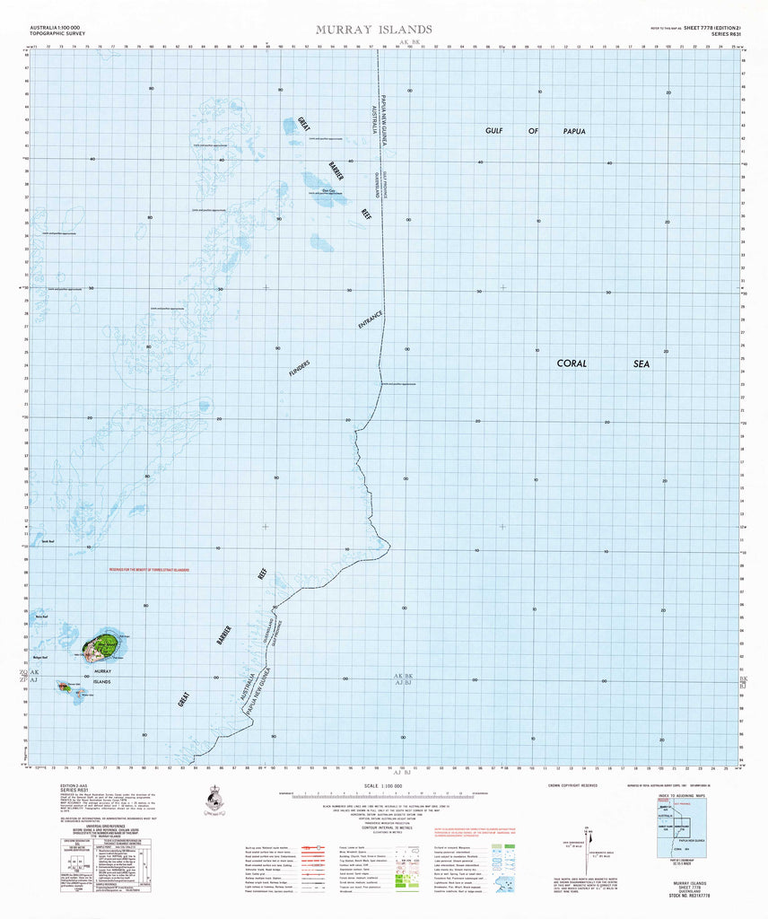 Buy 7778 Murray Islands 1:100k Topographic Map