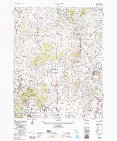 7823 Woodend 1:100k Topographic Map