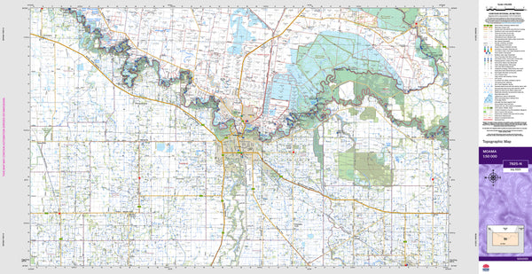 Moama 7825-N Topographic Map 1:50k