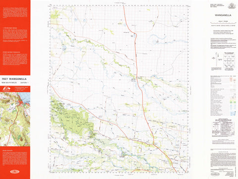 7827 Wanganella 1:100k Topographic Map