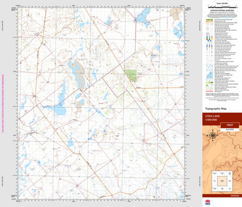 Utah Lake 7837 Topographic Map 1:100k | Mapworld