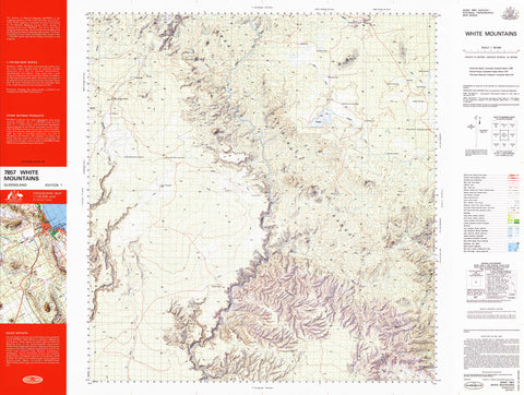 7857 White Mountains 1:100k Topographic Map