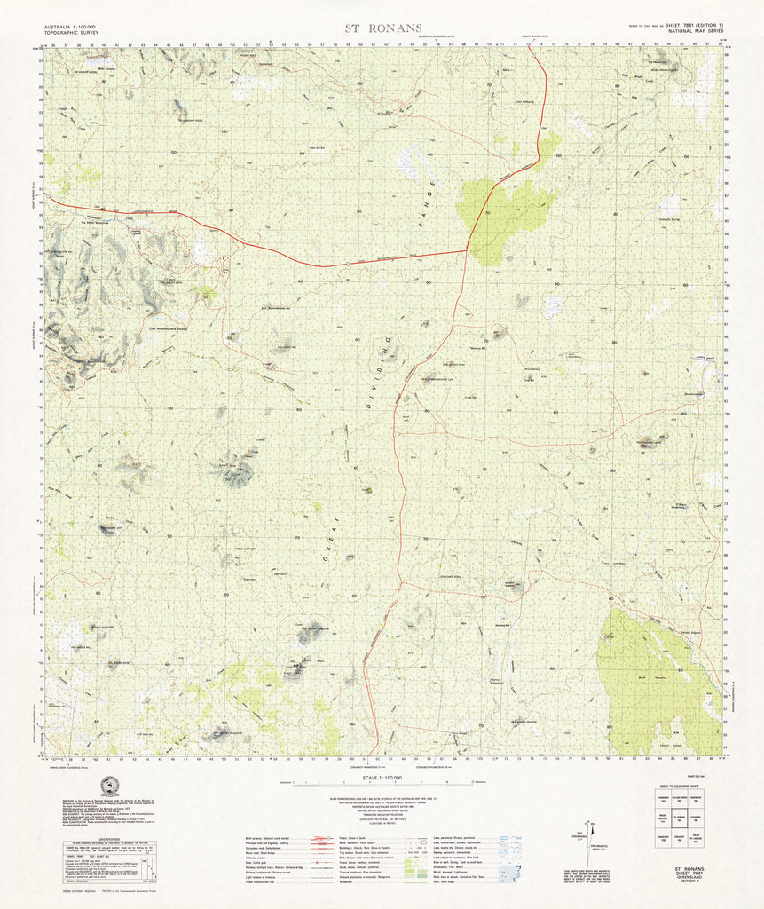 Buy 7861 St Ronans 1:100k Topographic Map
