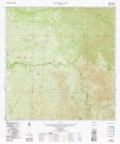 7867 Battle Camp 1:100k Topographic Map