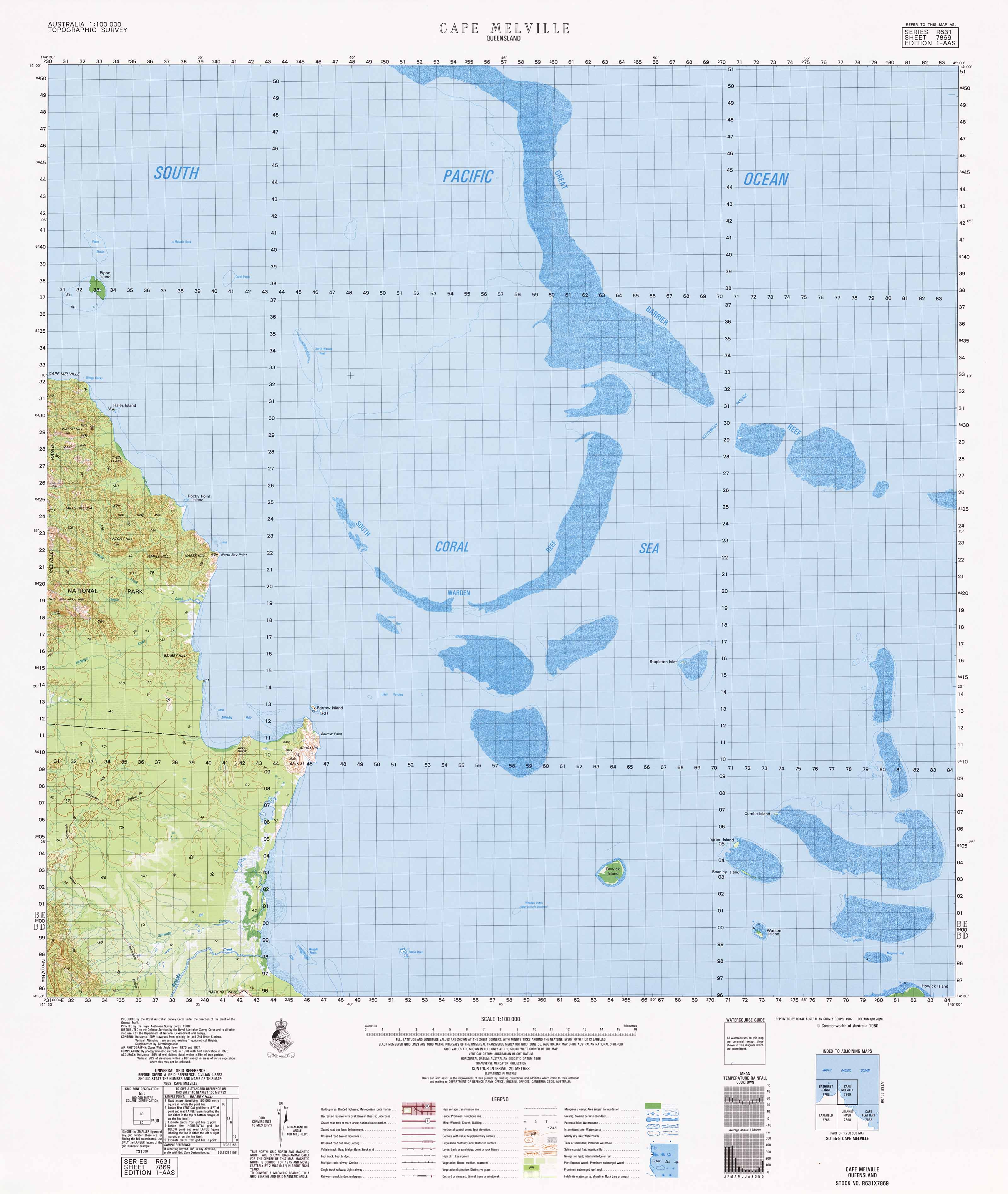 Buy 7869 Cape Melville 1:100k Topographic Map