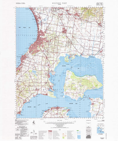 7921 Western Port 1:100k Topographic Map