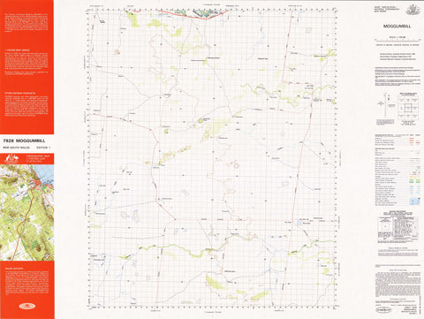 7928 Moggumbill 1:100k Topographic Map