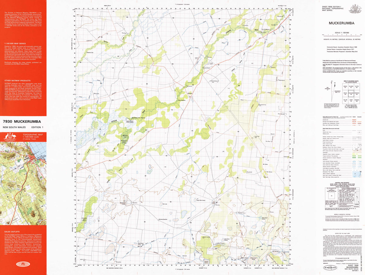 7930 Muckerumba 1:100k Topographic Map | Mapworld