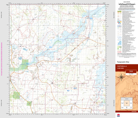 Yantabulla 7939 Topographic Map 1:100k
