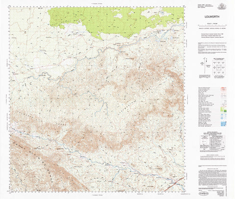 7957 Lolworth 1:100k Topographic Map