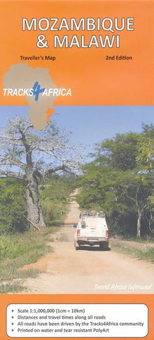 Malawi - Mozambique - Traks4Africa Map