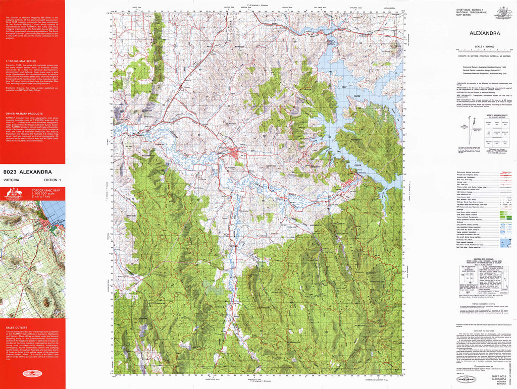 Alexandra Point Map 8023 Alexandra 1:100k Topographic Map | Mapworld