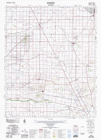 8025 Dookie 1:100k Topographic Map